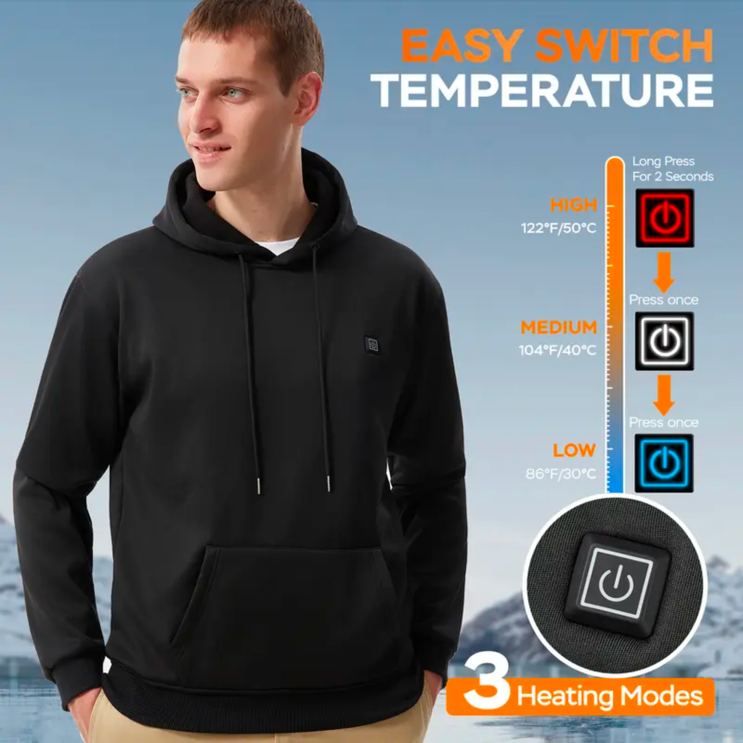 Heated Hoodie Unisex